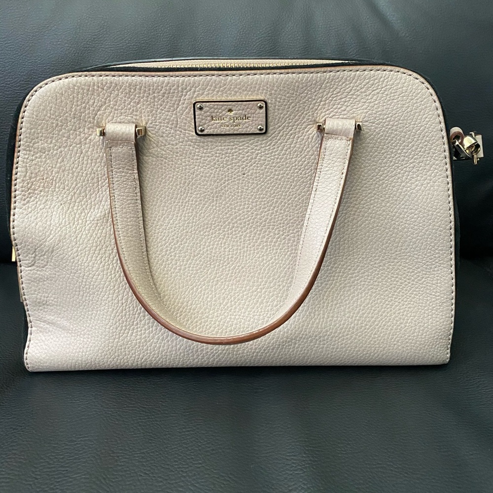 Kate Spade Dusty Pink Pebbled Leather Handbag